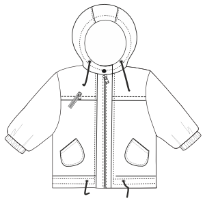 Moldes de confeccion para NENES Camperas Campera Reversible 00103